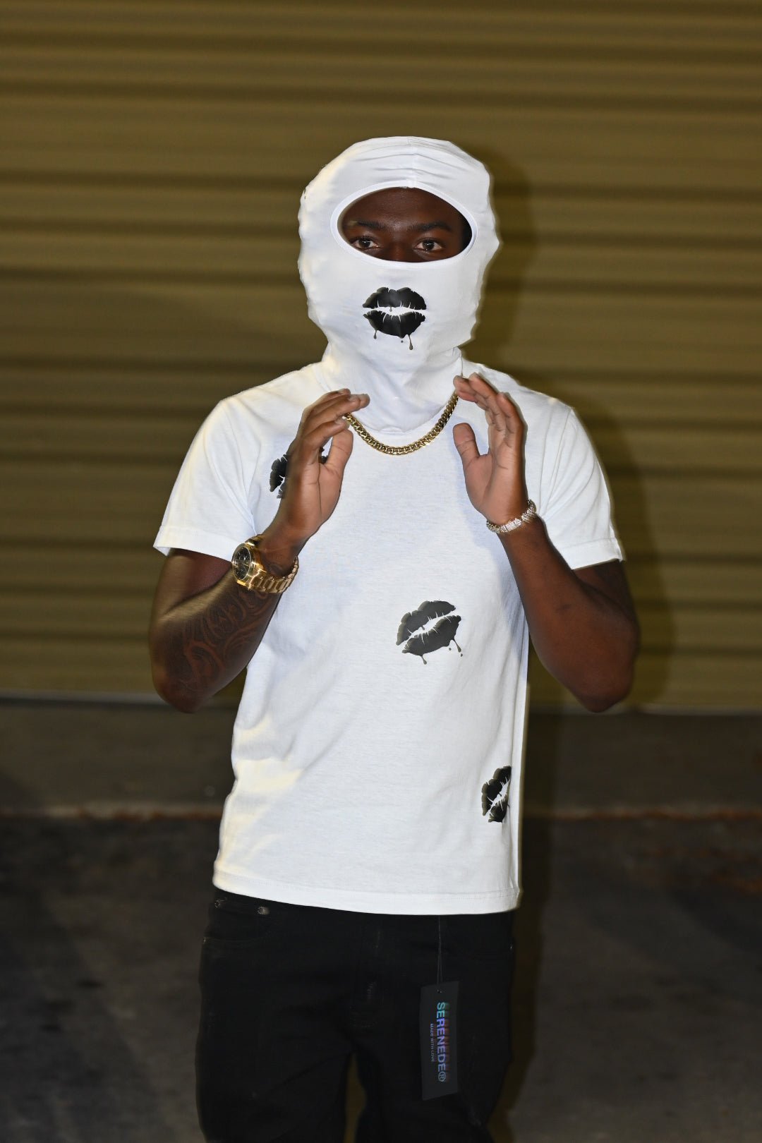 NINO WHITE SET T-SHIRT AND MASK