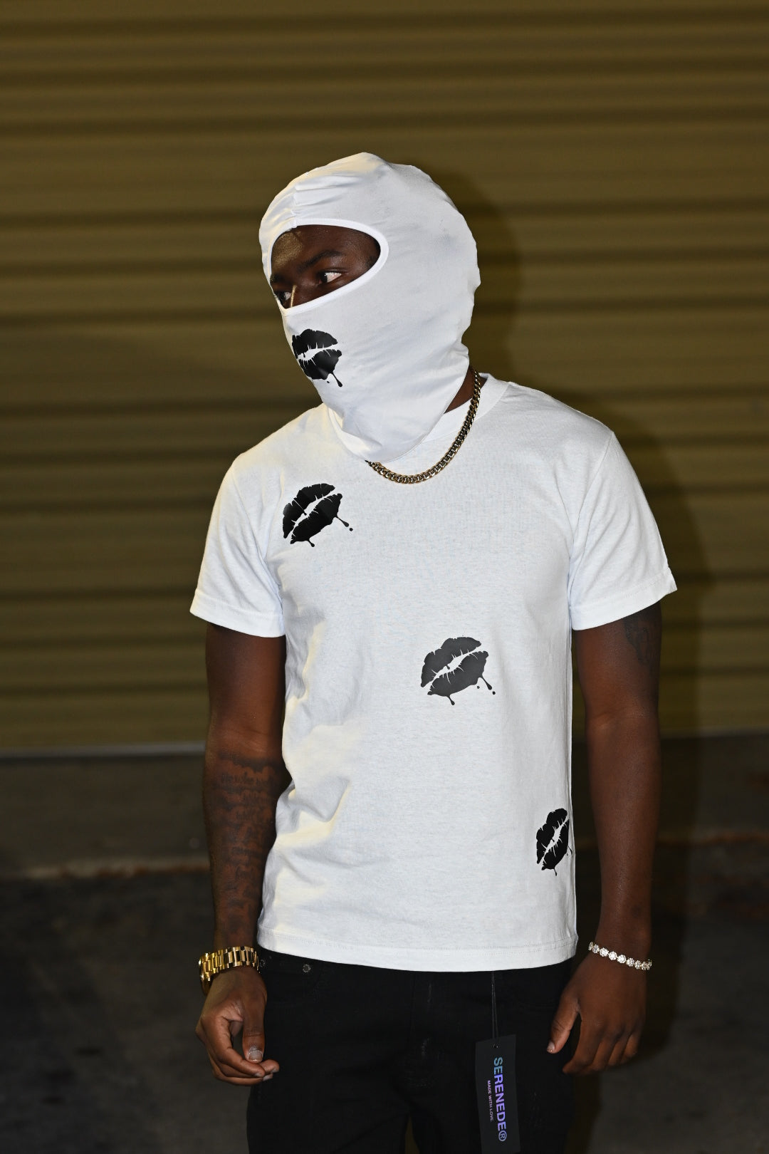 NINO WHITE SET T-SHIRT AND MASK